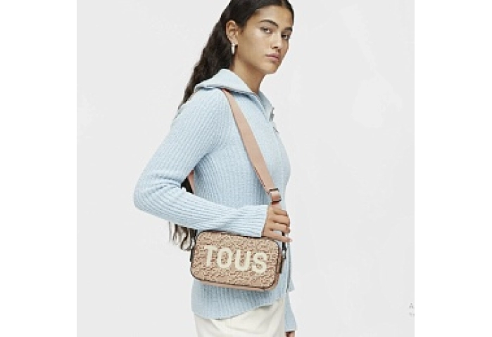 PVC.PU.COT,HANDBAG K M EVOLUTION TAUPE