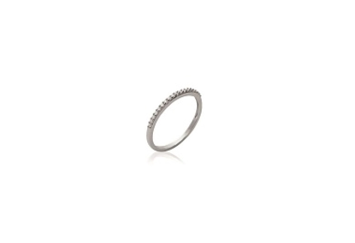RINGPLATEDSILVERCZ 925 RHODIUM