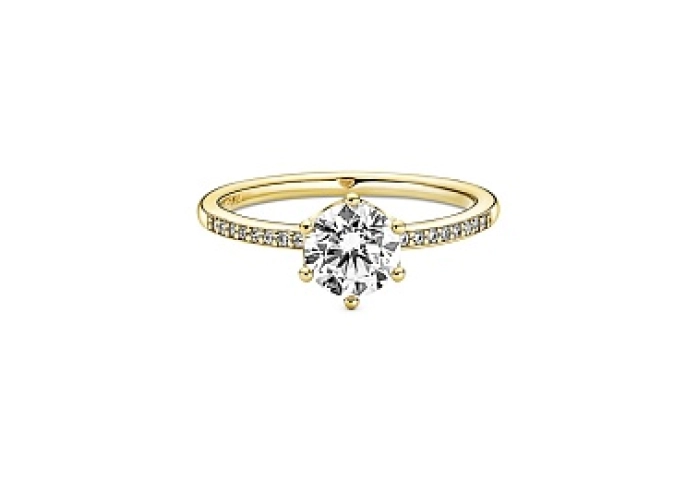 Crown Pandora Shine ring with clear cubic zirconia /168289C01-56