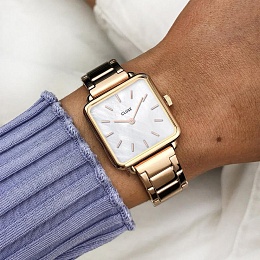 La Tétragone Three Link Rose Gold/White Pearl