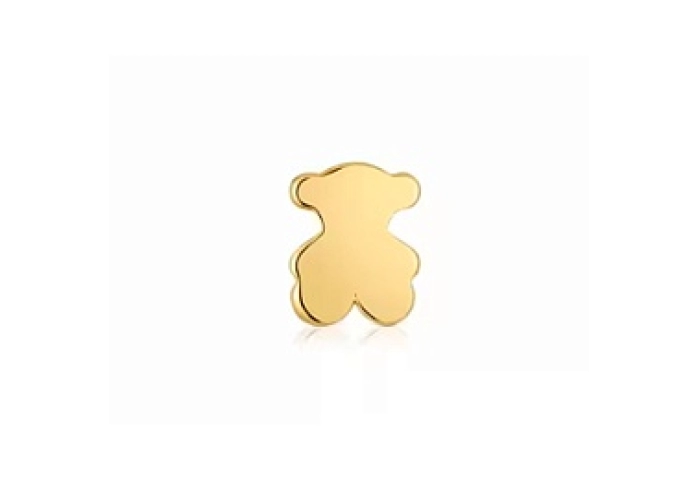 SILVER GOLD PLATED PENDANT BEAR 7MM