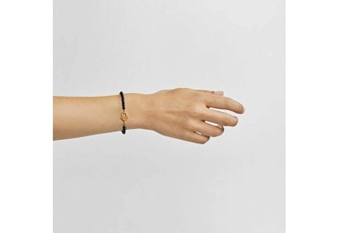 ONYX SILVER GOLD PLATED BRACELET