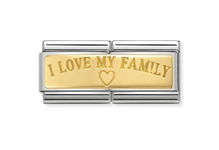 Composable DOUBLE Classic ENGRAVED  acciaio I love