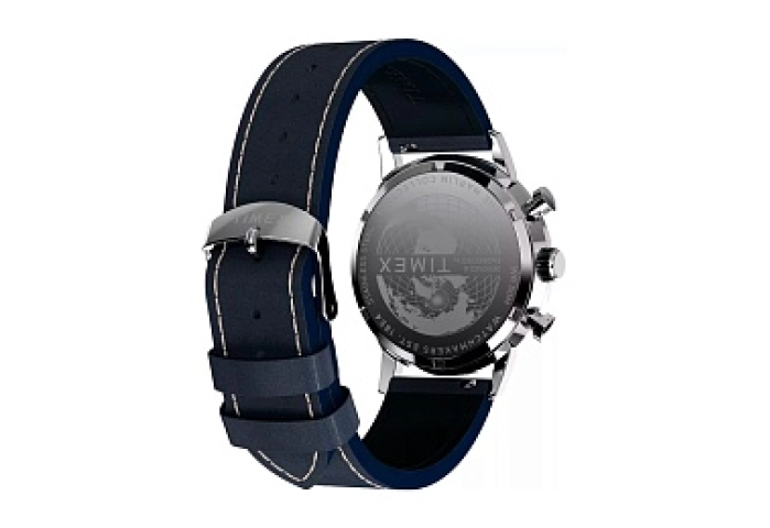Marlin Chrono Stripes Blue Dial Blue Leather Strap