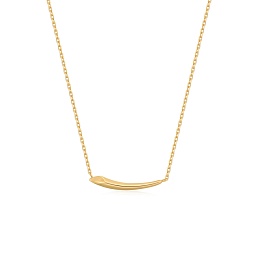 Gold Arrow Bar Necklace