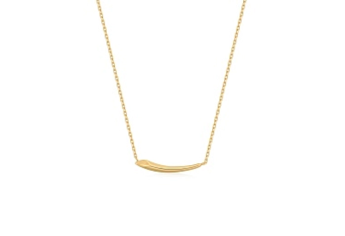 Gold Arrow Bar Necklace