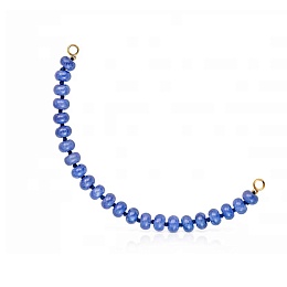 BLUE QUARZITE/SILVER GOLDPLATED BRACELET