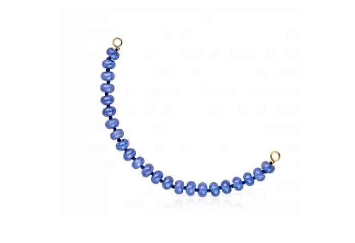 BLUE QUARZITE/SILVER GOLDPLATED BRACELET