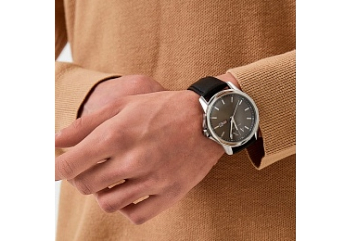 ANALOG WATCH 0 JWL SS LEATHER STRAP