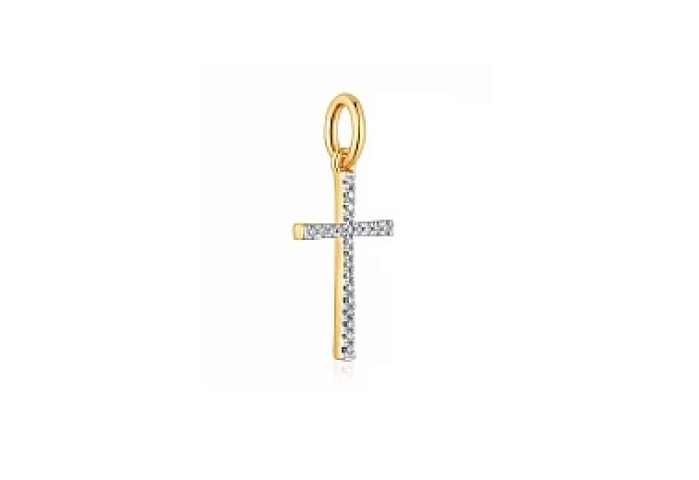 18KT GOLD PENDANT 0.06CT GH/SI
