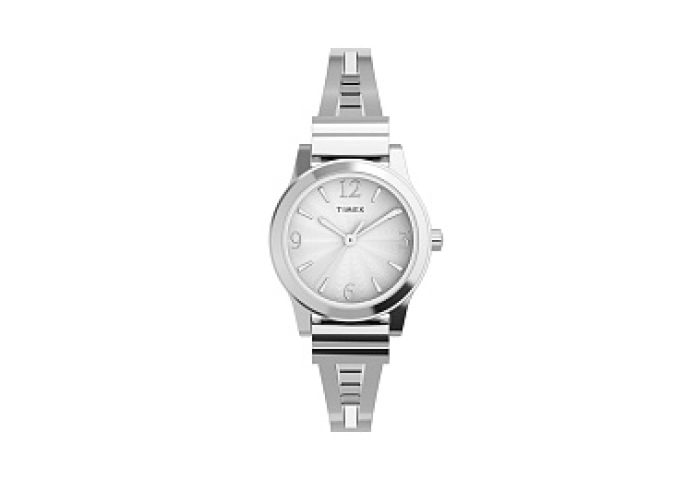 Womens Silver-tone Case and Semi Bangle