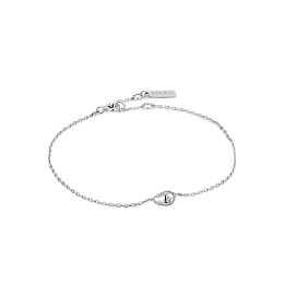 Silver Pebble Sparkle Chain Bracelet　