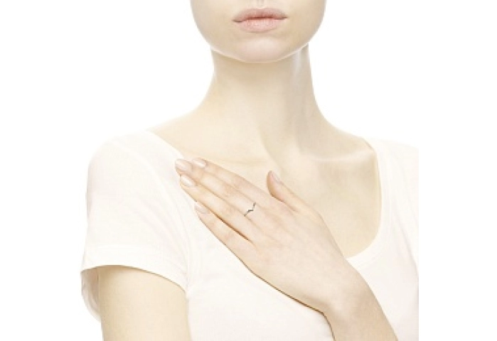 Wishbone silver ring