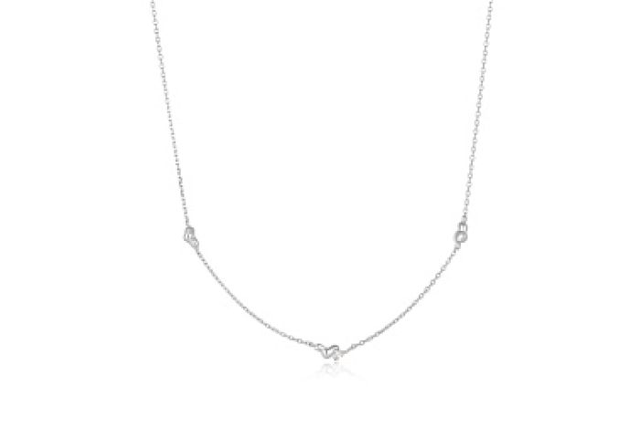 Silver Twisted Wave Chain Necklace