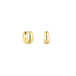 SILVER GOLD PLATED HOOP EARRING 10.5MM