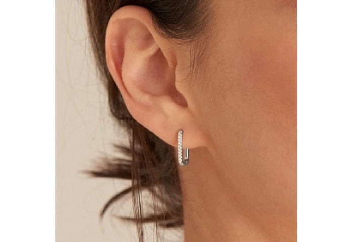 Glam Oval Hoop Earrings