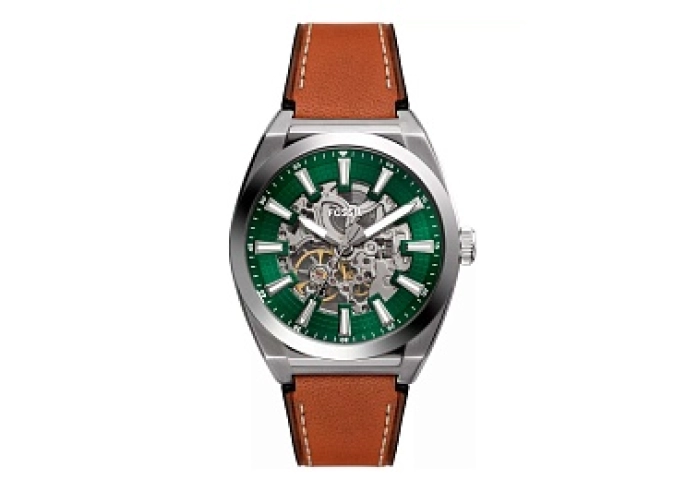 AUTOMATIC WATCH 21 JWL SS LEATHER STRAP