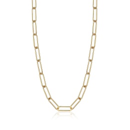 Gold Paperclip Chunky Chain Necklace