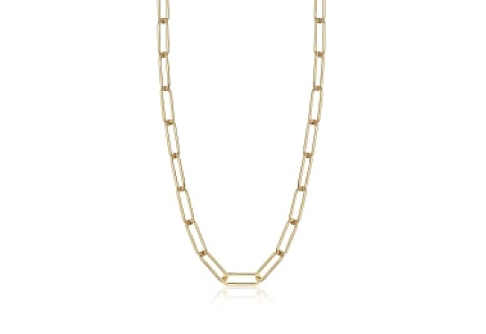Gold Paperclip Chunky Chain Necklace