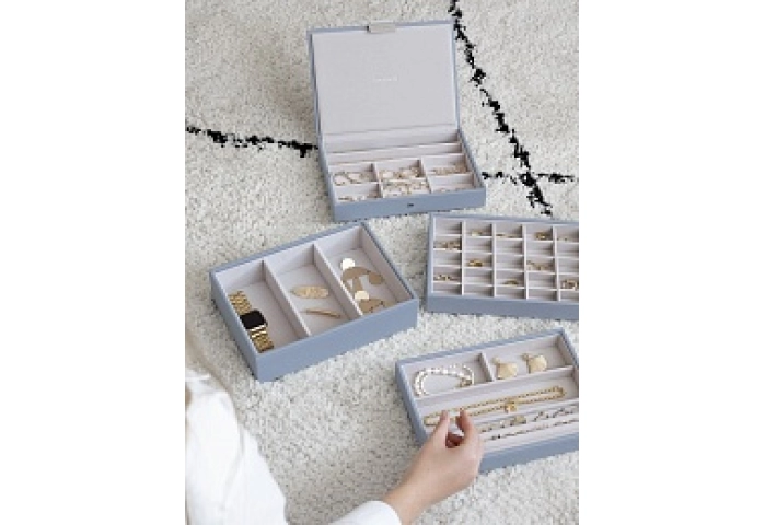 SET OF 4 DUSKY BLUE