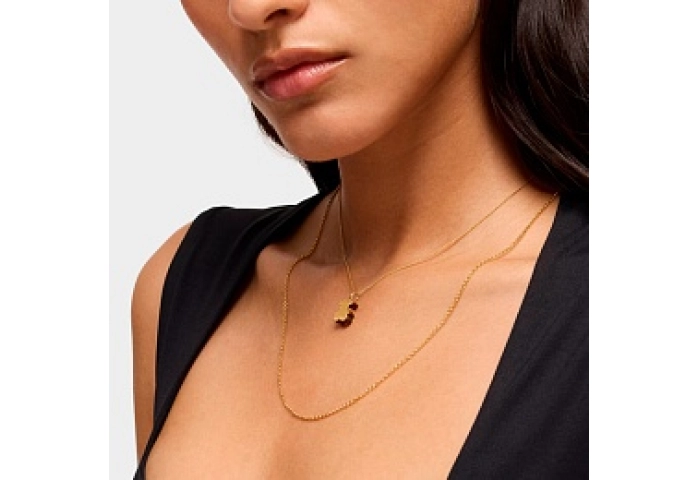 18KT GOLD PENDANT TIGER EYE BEAR 12MM
