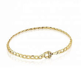 SILVER GOLD PLATED BRACELET 17,5CM