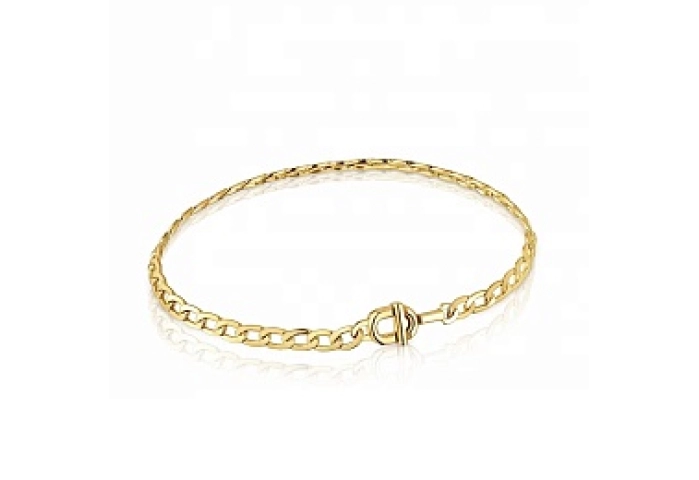 SILVER GOLD PLATED BRACELET 17,5CM