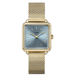 La Tétragone Watch Mesh Stones Light Blue, Gold Co