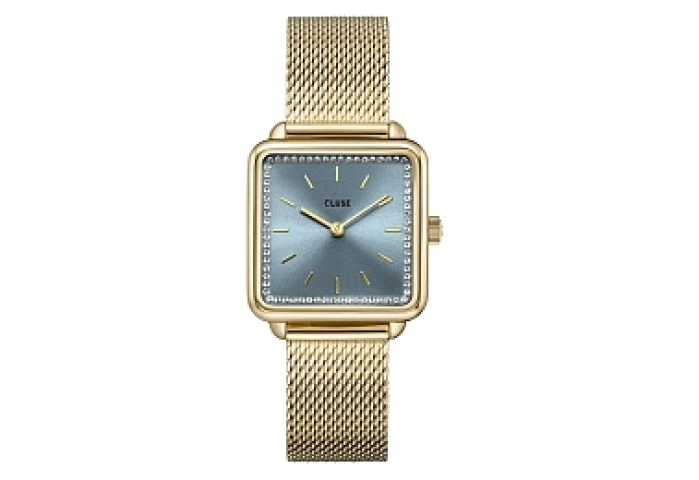 La Tétragone Watch Mesh Stones Light Blue, Gold Co