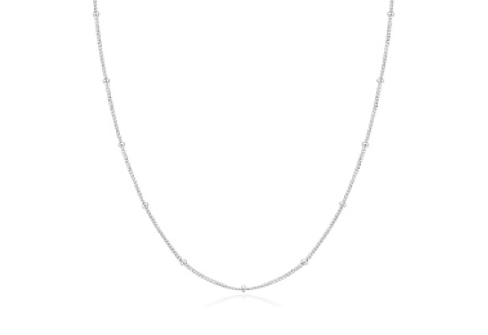Silver Orb Chain Necklace