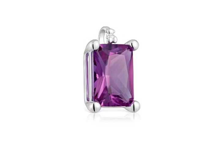 SILVER PENDANT LGG LILAC SAPPHIRE 16X12MM
