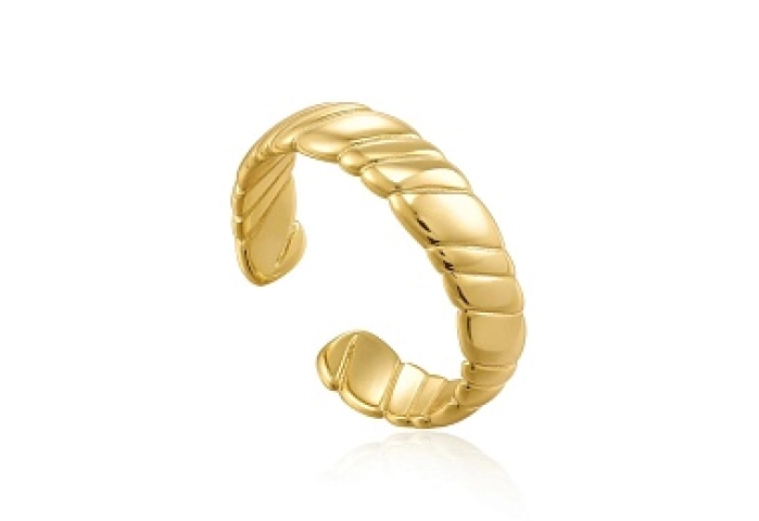 Smooth Twist Wide Band Ring