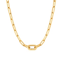 Gold Linked Chunky Chain Necklace