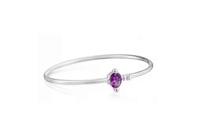 SILVER BRACELET LGG LILAC SAPPHIRE  9X7MM