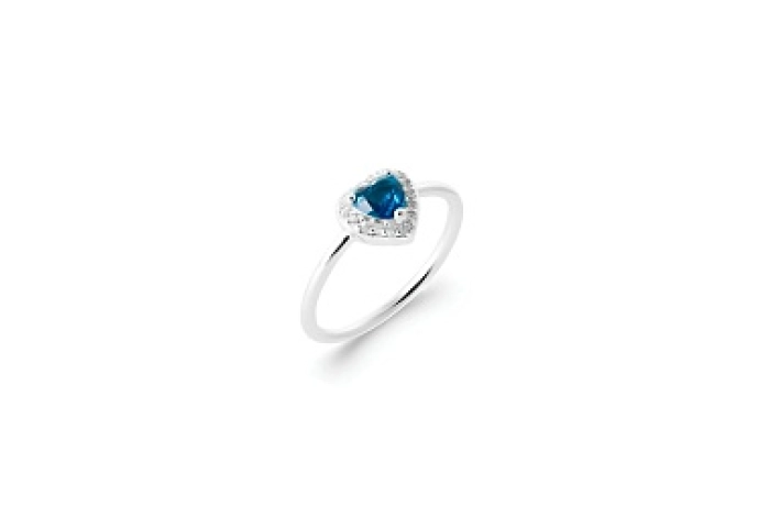 RINGPLATEDSILVERCZ SYNTH.STONE925 RHODIUM
