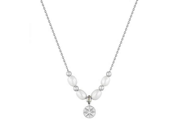 Silver Pearl Star Pendant Necklace