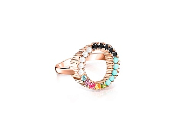 SILVER RING GOLD PLATED TREATED RUBY GEM
