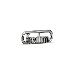 Freedom script ruthenium-plated wordlink /749666C00