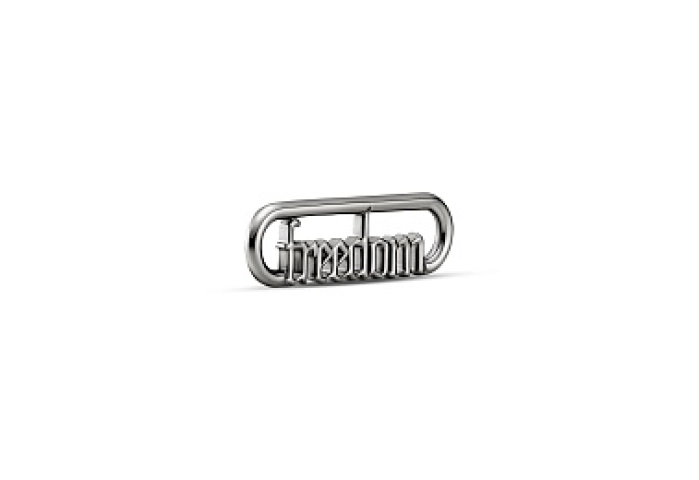 Freedom script ruthenium-plated wordlink /749666C00