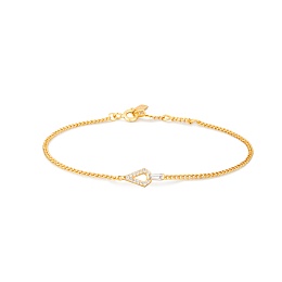 Gold Geometric Cubic Zirconia Bracelet