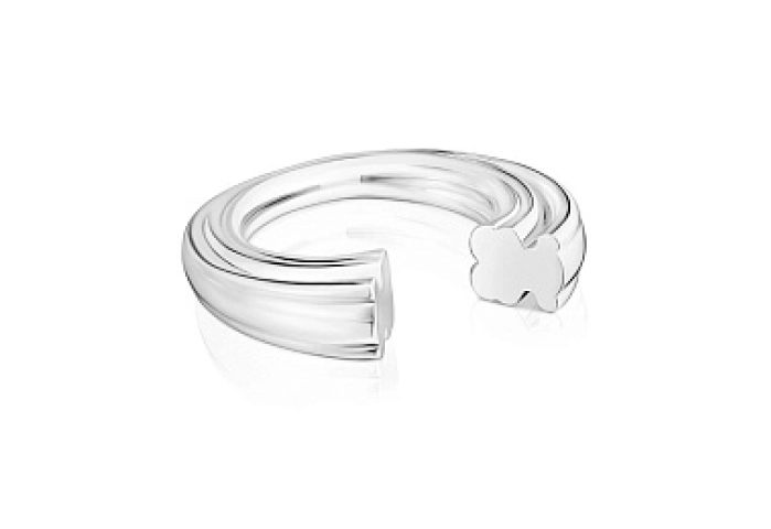SILVER OPEN RING BEAR N13-14