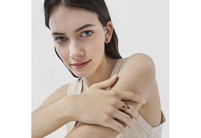 SILVER GOLD PLATED RING SPINELS N14