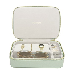 Sage Green Jewellery & Accessory Travel Box