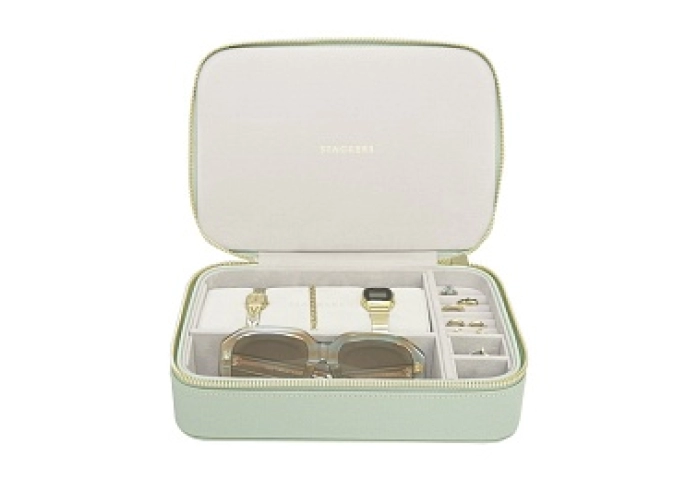 Sage Green Jewellery & Accessory Travel Box