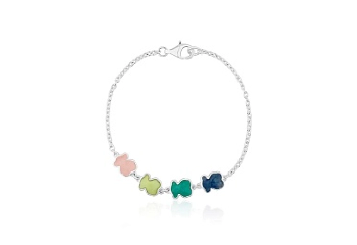 SILVER BRACELET 9MM GEMSTONES