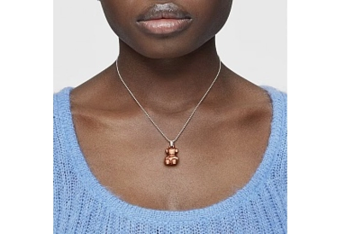 SILVER/STEEL PENDANT COPPER COATING 16MM