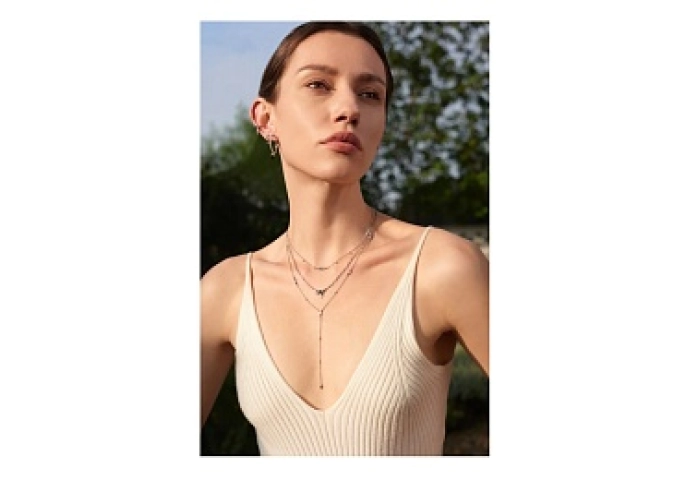 Silver Sparkle Spike Pendant Necklace