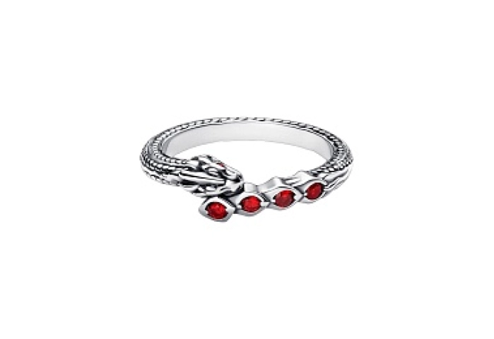 Game of Thrones Dragon sterling silver ring with s