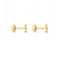 18KT GOLD EARRINGS M.O.P. GEMSTONES