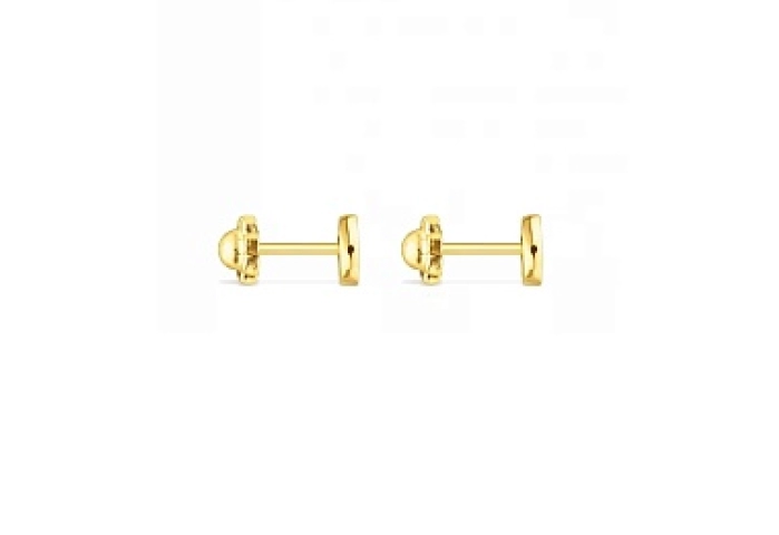 18KT GOLD EARRINGS M.O.P. GEMSTONES